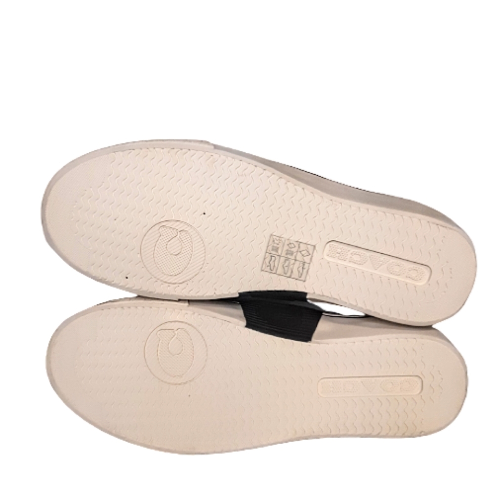 Coach Skate Slip On Sneaker Loafer Signature Jacquard Gray Black Vans - Picture 9 of 9